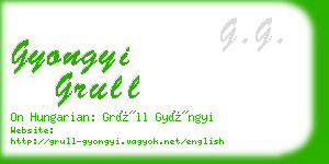gyongyi grull business card